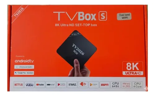 El Rendidor TV Box S TV2026 con control remoto