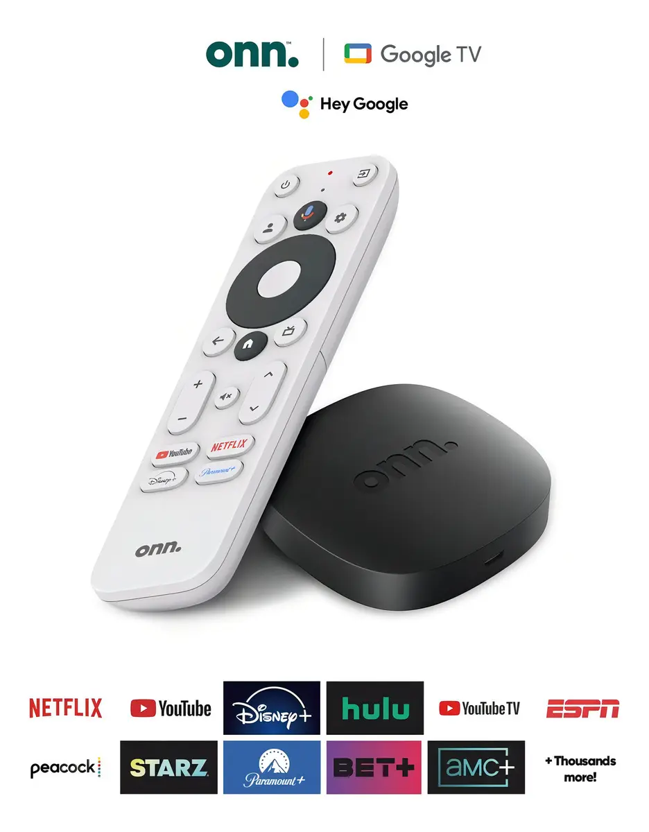 Contenido de la caja del Onn Streaming Box 4K
