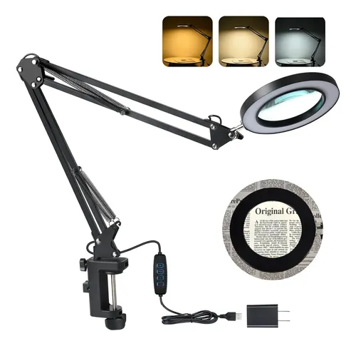 lupa led para escritorio , 3 tono