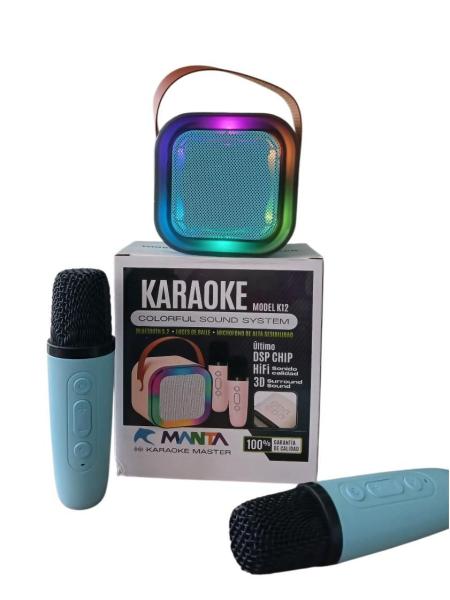 Parlante con dos microfono caraok bt , rgb