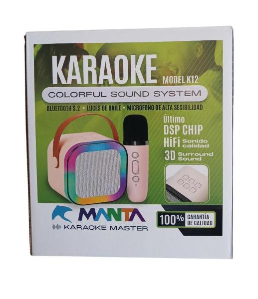 Parlante con dos microfono caraok bt , rgb