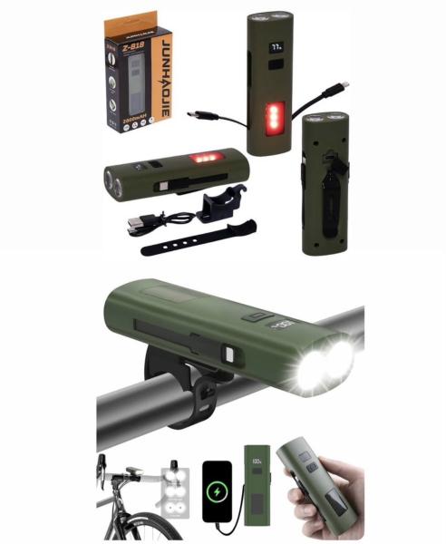 luz para las bici ‘ con cargador portátil